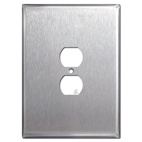 metal coverplate for metal wall box|oversized metal outlet covers.